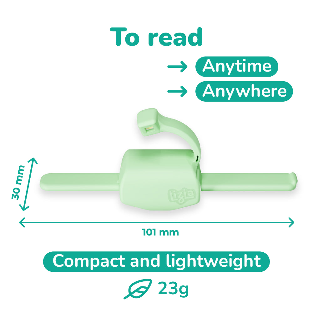 Lizia 3-in-1 Rechargeable Booklight Green