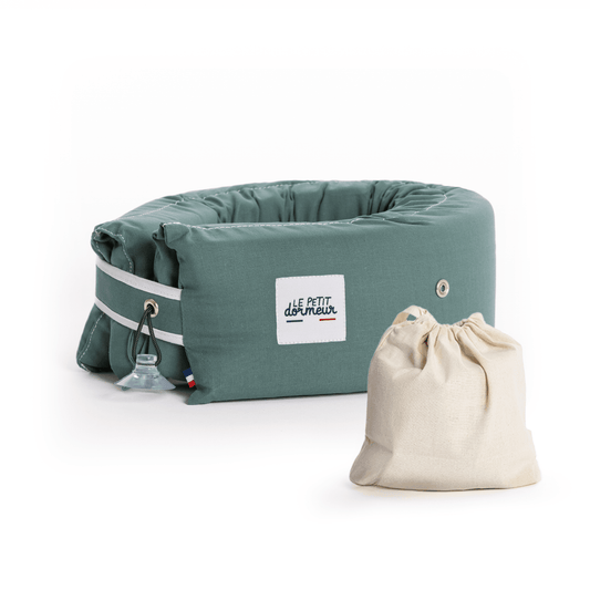 Le Petit Dormeur travel pillow and sleep mask bundle in Cotton Thyme