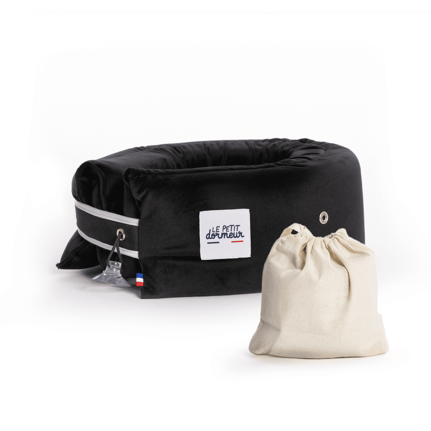 Le Petit Dormeur travel pillow and sleep mask bundle in Velvet Black