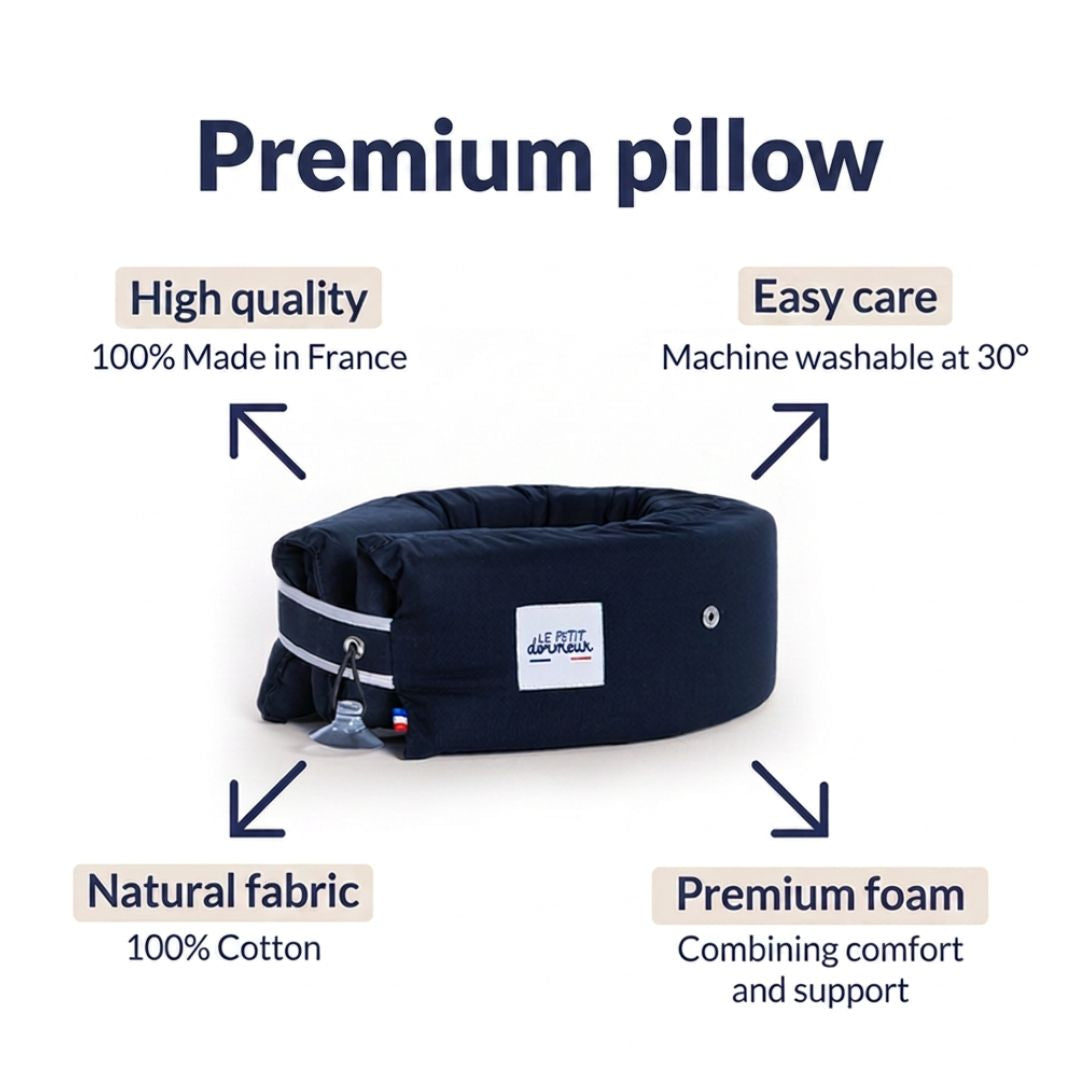 Le Petit Dormeur 3-in-1 Travel Pillow Cotton Navy