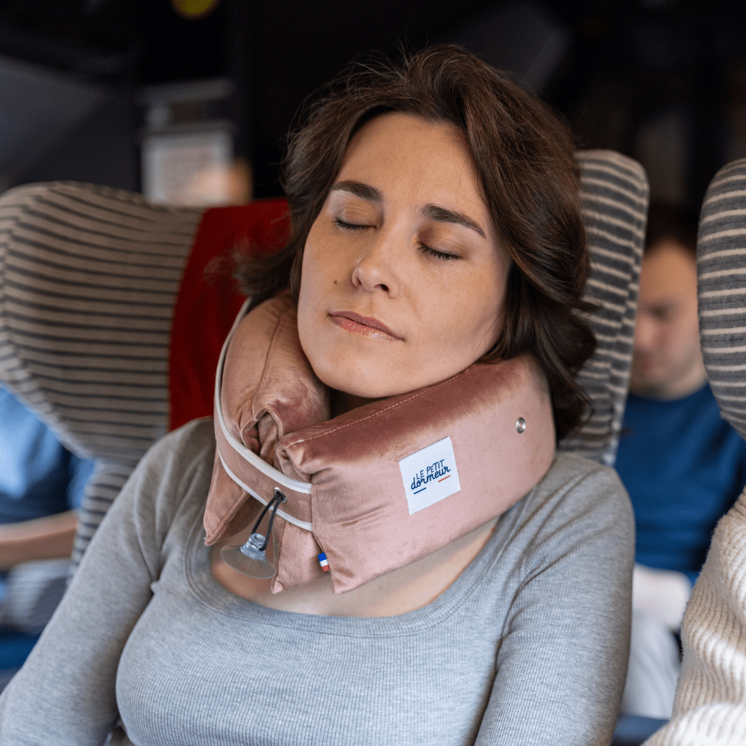 Le Petit Dormeur 3-in-1 Travel Pillow Velours Pink - Maison Pont