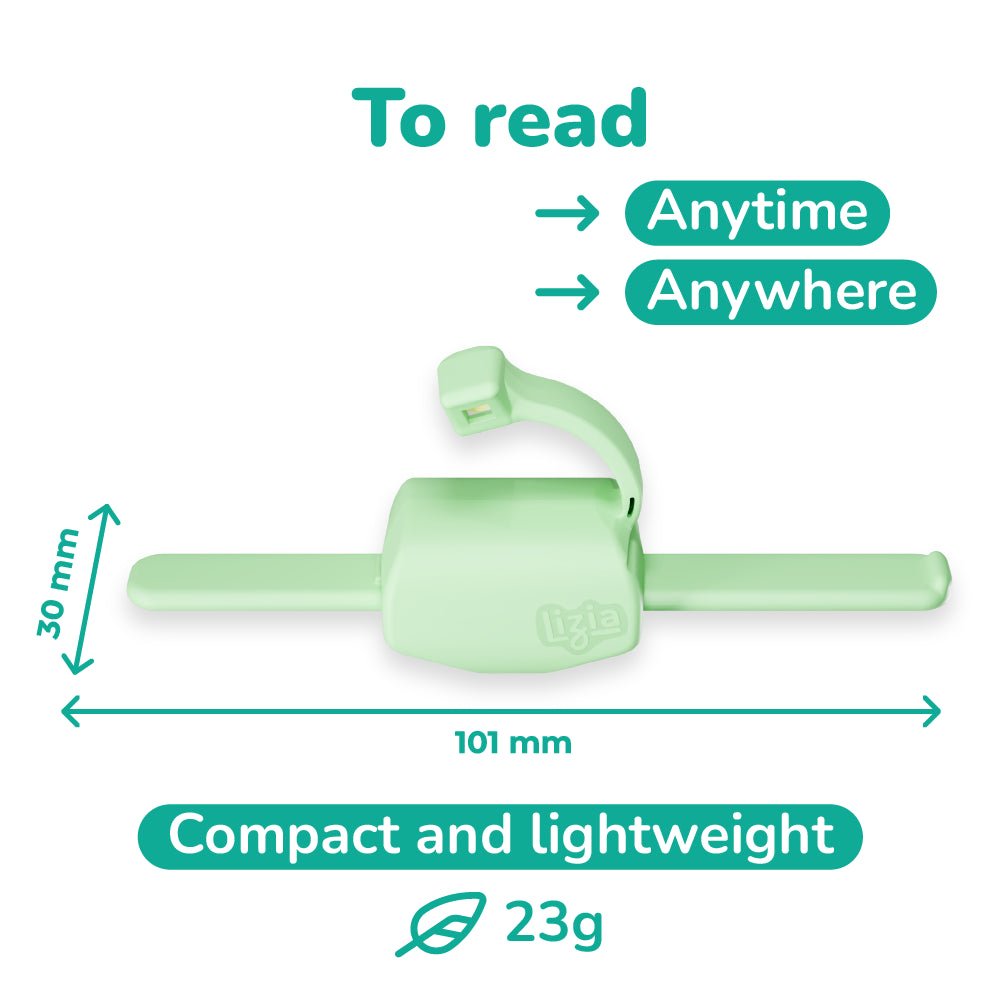 Lizia 3-in-1 Rechargeable Booklight Green - Book Accessories - Maison Pont