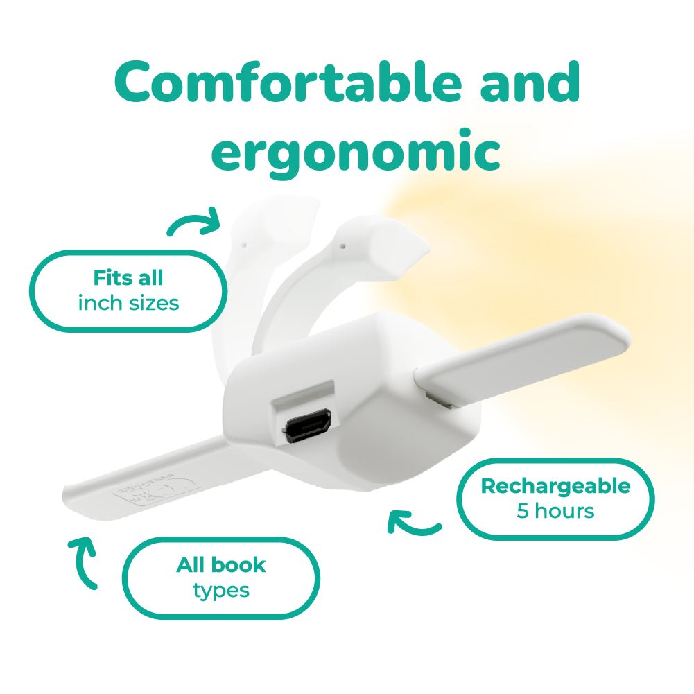 Lizia 3-in-1 Rechargeable Booklight White - Book Accessories - Maison Pont