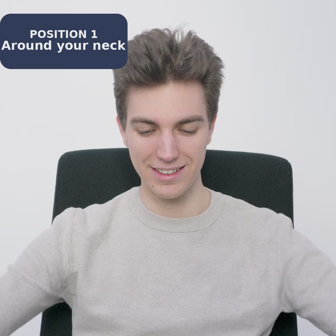 Le Petit Dormeur 3-in-1 travel pillow shown in use — Made in France
